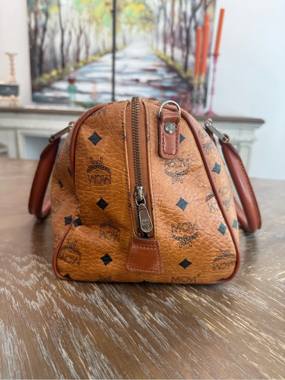 MCM Handbag Brown Leather - Picture 5 of 14
